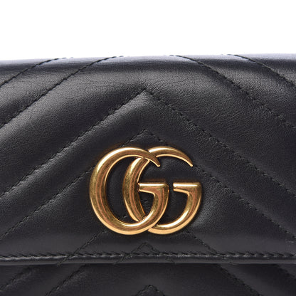 Gucci Calfskin Matelasse GG Marmont Wallet Black 5 of 10