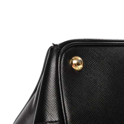 Prada Saffiano Medium Galleria Double Zip Tote Black 9 of 14