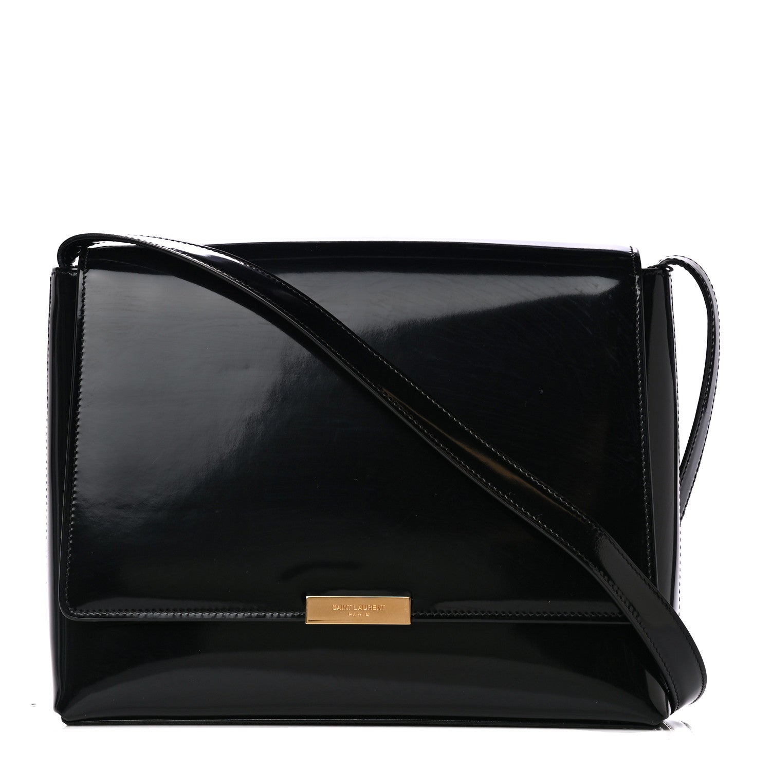 Saint Laurent Patent Le 90 Shoulder Bag Black 1 of 4