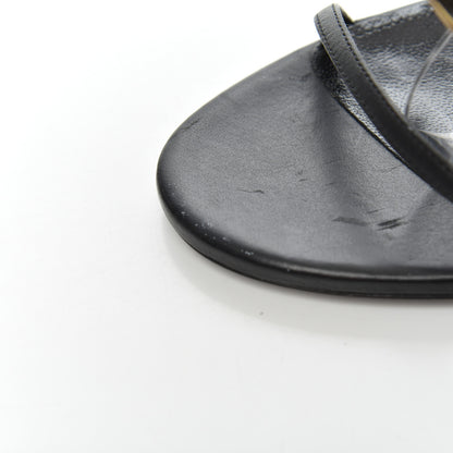 Saint Laurent Calfskin Cassandra 110 Sandals 39.5 Black Gold 18 of 19