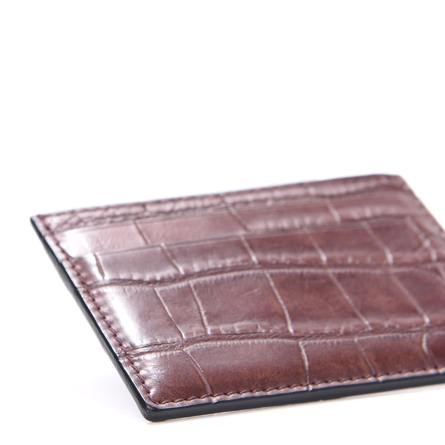 Crocodile Card Holder Chardonnay