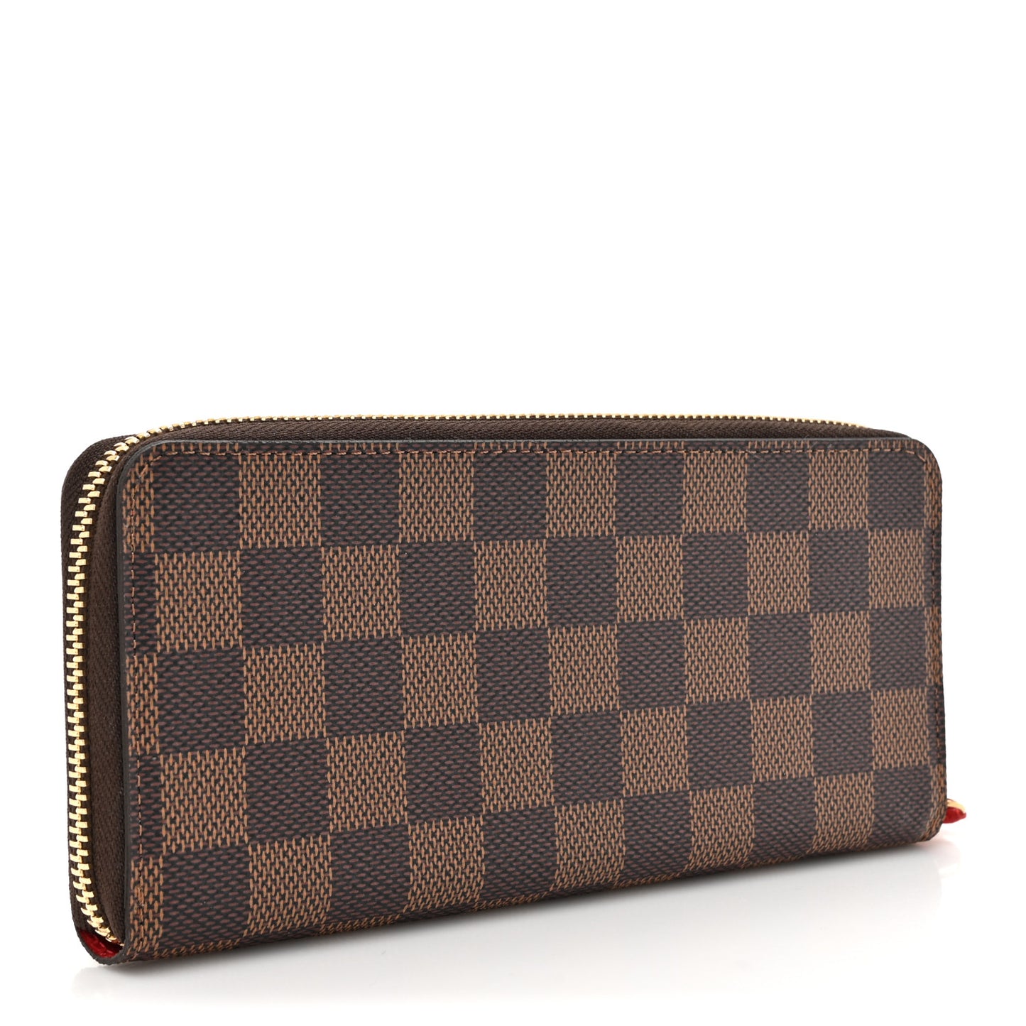 Damier Ebene Clemence Wallet Cherry