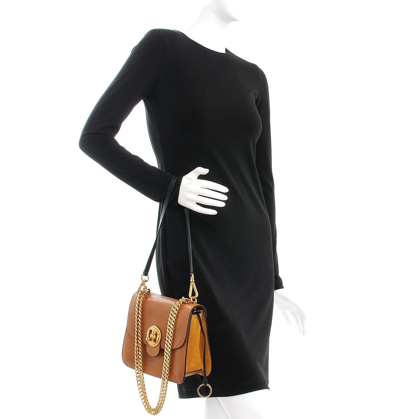 Goatskin Medium Mily Shoulder Bag Caramel