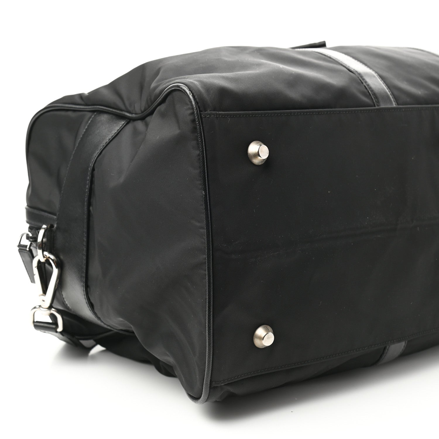 Prada Tessuto Nylon Saffiano Duffle Black 7 of 8