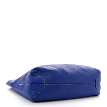 Hermes Taurillon Clemence Double Sens 45 Reversible Tote Graphite Bleu Electrique 3 of 12