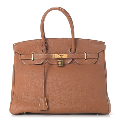 Hermes Togo Birkin 35 Gold 1 of 8