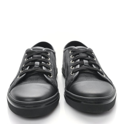 Gucci GG Monogram Calfskin Womens Low Top Sneakers 38 Piombo Black 2 of 9