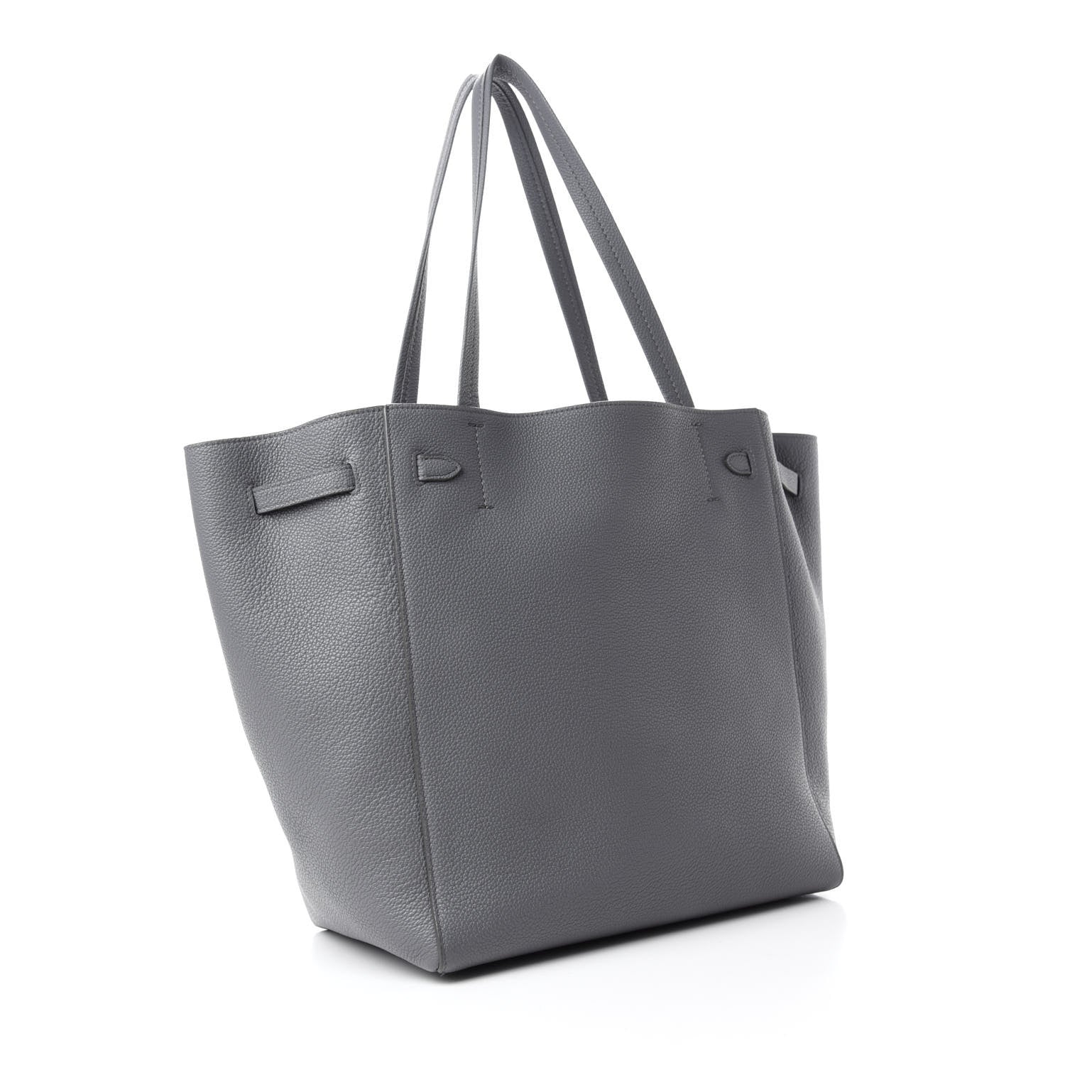 Celine Soft Grained Calfskin Small Belt Cabas Grey 3 of 10