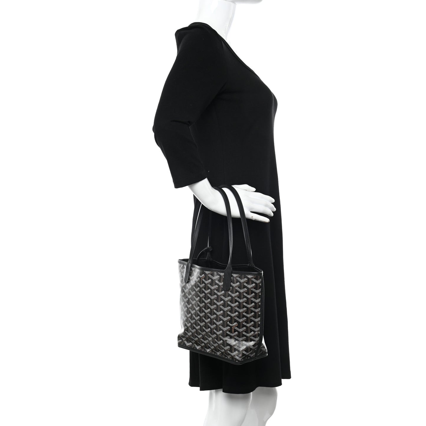 Goyardine Reversible Mini Anjou Black