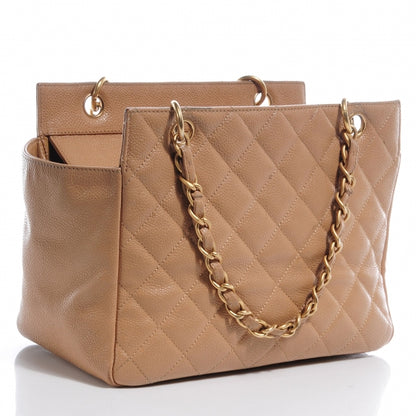 Chanel Caviar Quilted Petit Timeless Tote PTT Beige 3 of 14