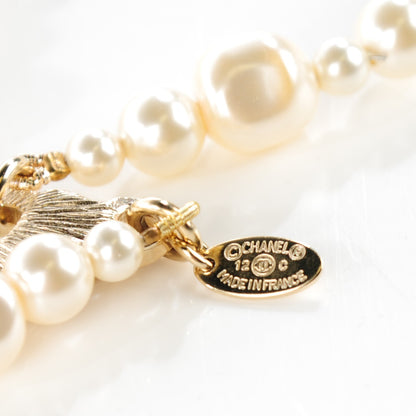 Chanel Irregular Pearl CC Long Necklace Light Gold 6 of 6