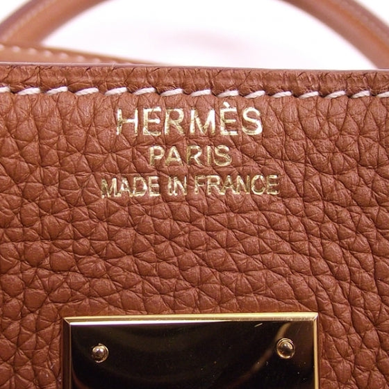 Hermes Taurillon Clemence BIRKIN 40 Gold 11 of 14