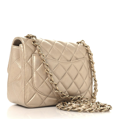 Chanel Metallic Lambskin Quilted Mini Square Flap Gold 3 of 10