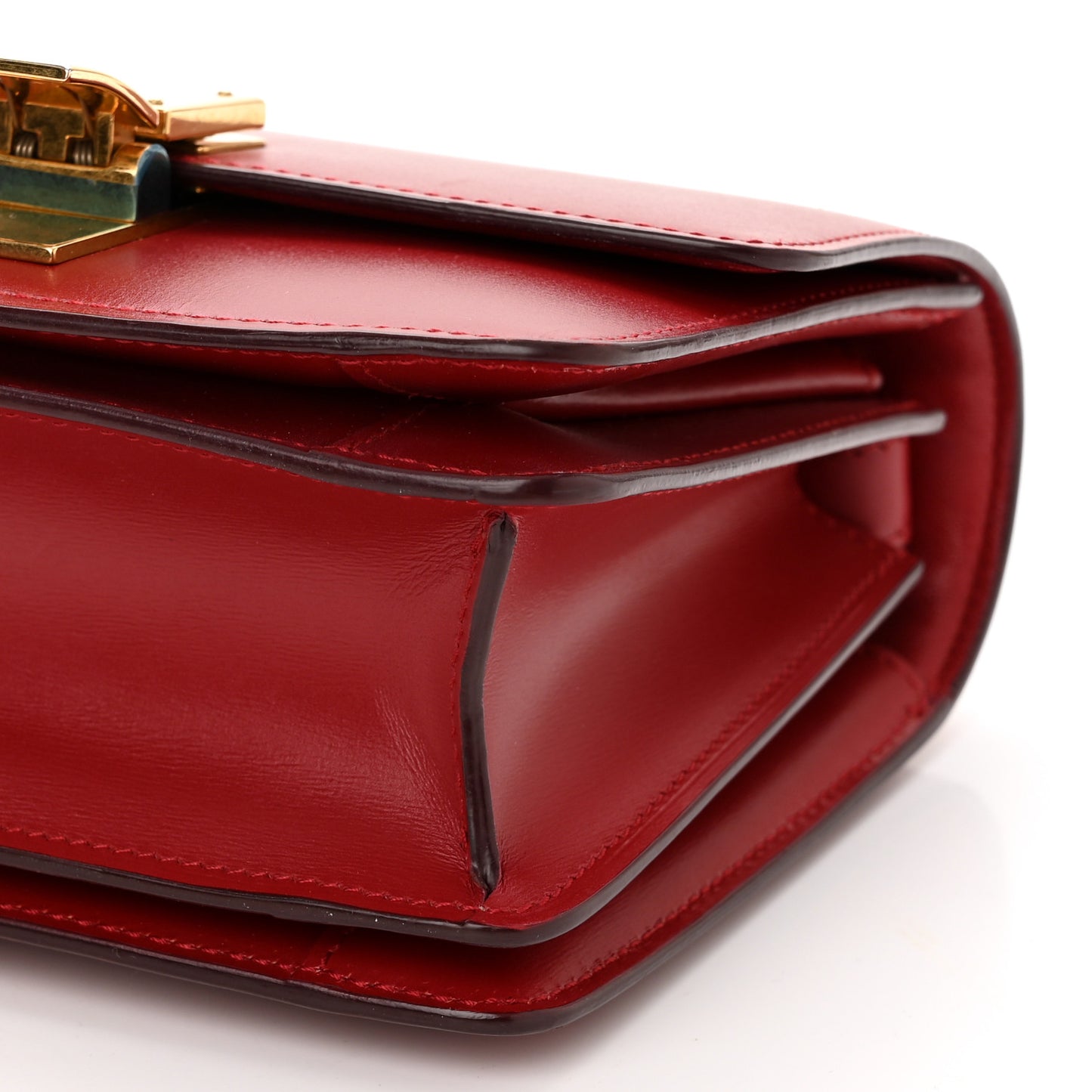 Smooth Calfskin Small Classic Box Flap Bag Red