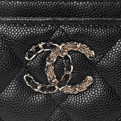 Chanel Caviar Quilted French New Wave Card Holder Black 9 of 14