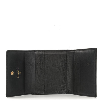 Chanel Grained Calfskin CC Button Flap Wallet Black 6 of 9