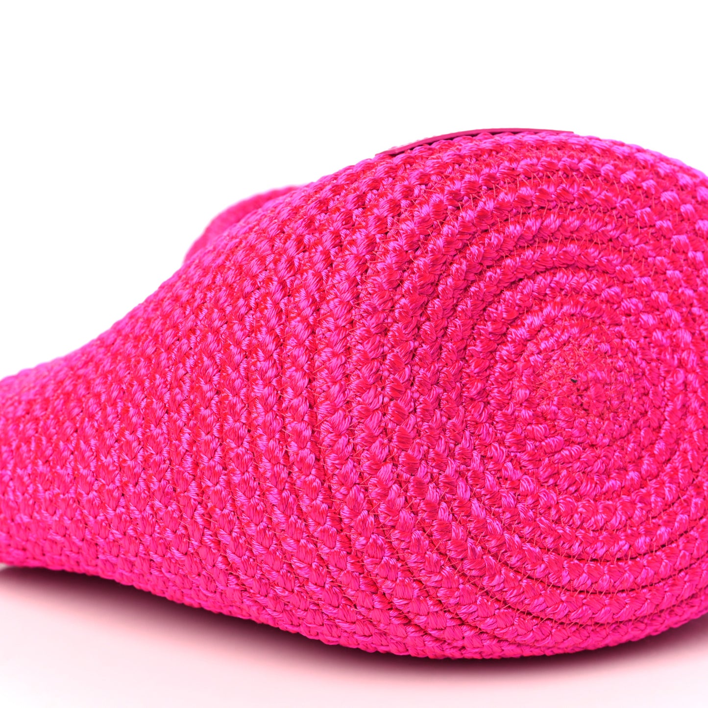 Nylon Lambskin Woven Small Ibiza Basket With Strap Lipstick Pink