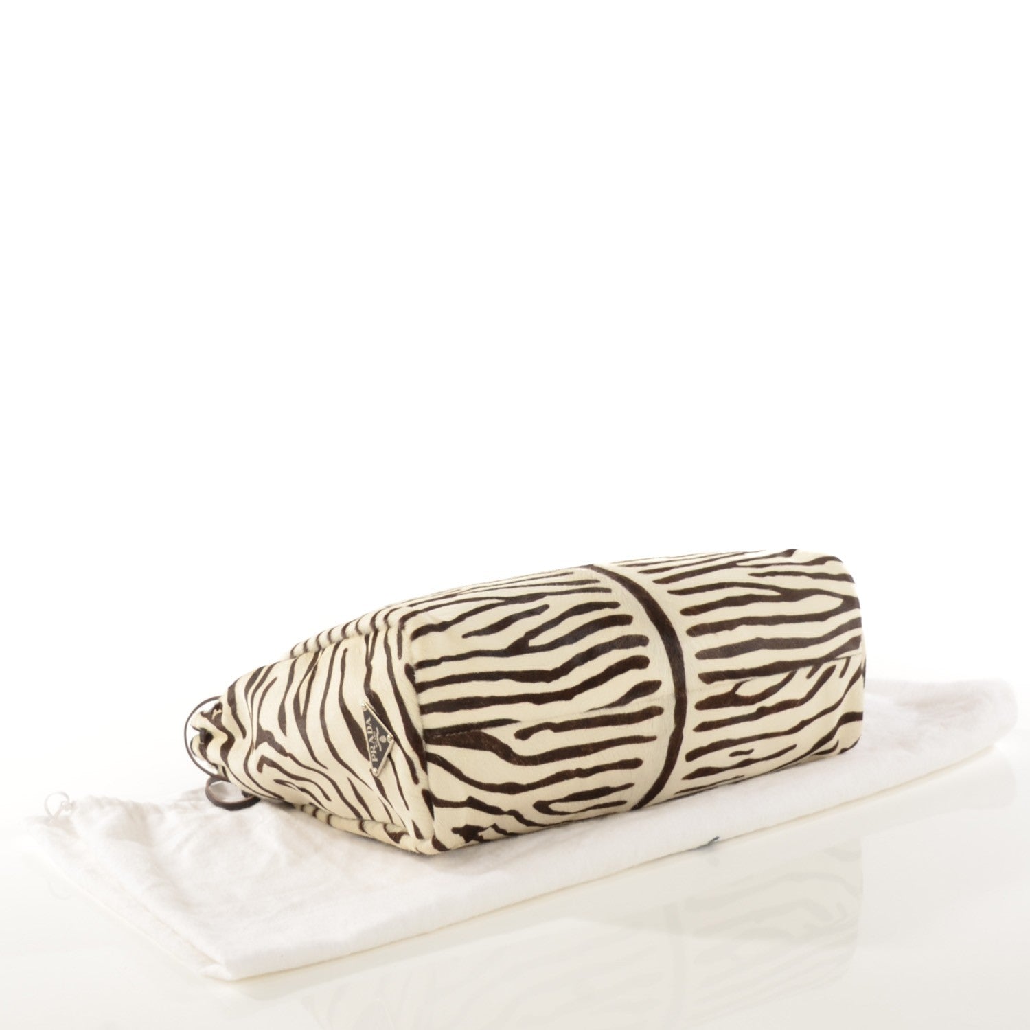Prada Calf Hair Zebra Print Tote White Moro 4 of 9