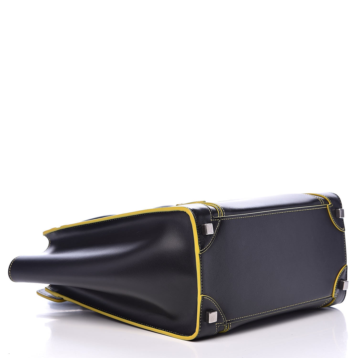 Celine Satin Calfskin Debossed Micro Luggage Black 4 of 10