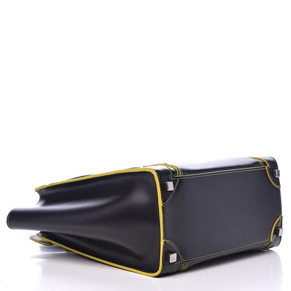 Celine Satin Calfskin Debossed Micro Luggage Black 4 of 10