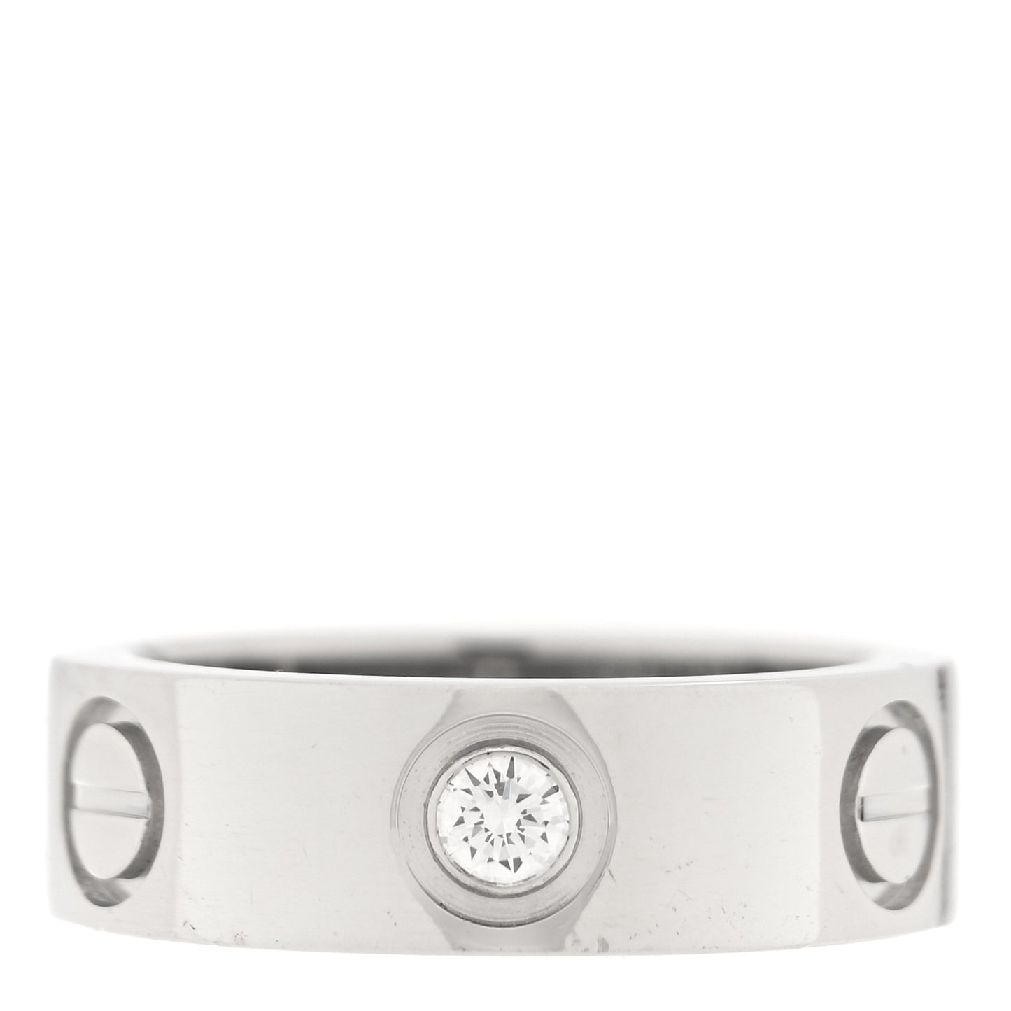 Platinum Diamond 5.5mm LOVE Ring 46 3.75