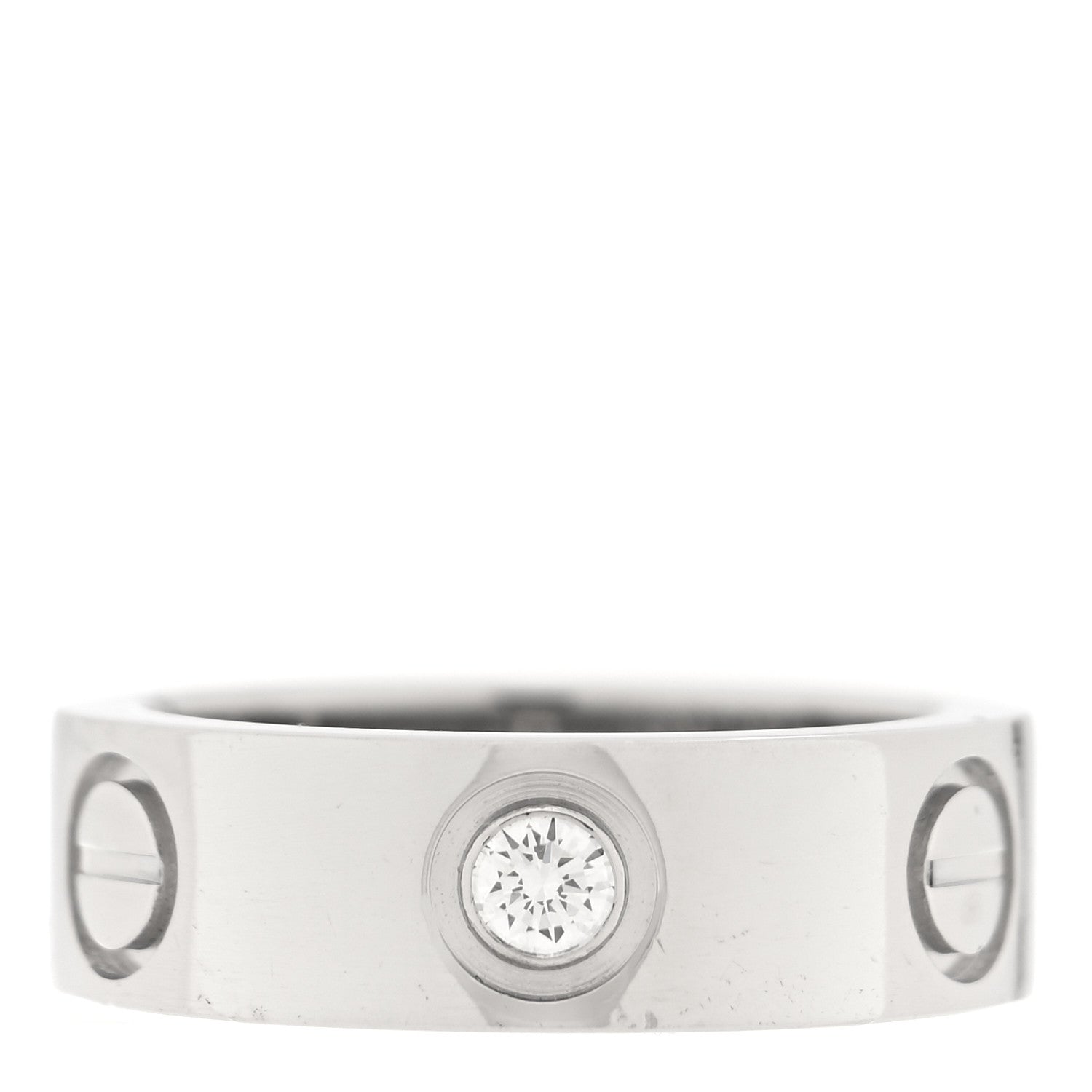 Cartier Platinum Diamond 5.5mm LOVE Ring 46 3.75 1 of 4