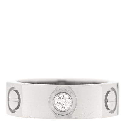Cartier Platinum Diamond 5.5mm LOVE Ring 46 3.75 1 of 4