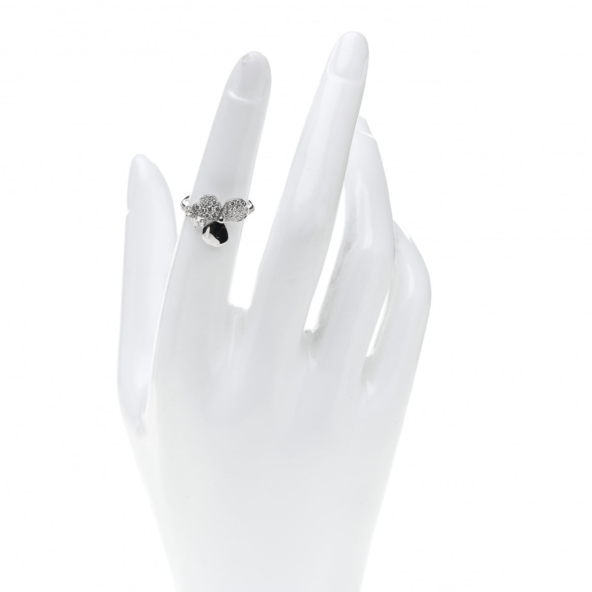 Platinum Diamond Paper Flowers Mixed Cluster Ring 49 5