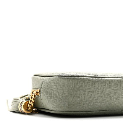 Saint Laurent Grain De Poudre Matelasse Monogram Mini Lou Camera Bag Light Sage 9 of 11
