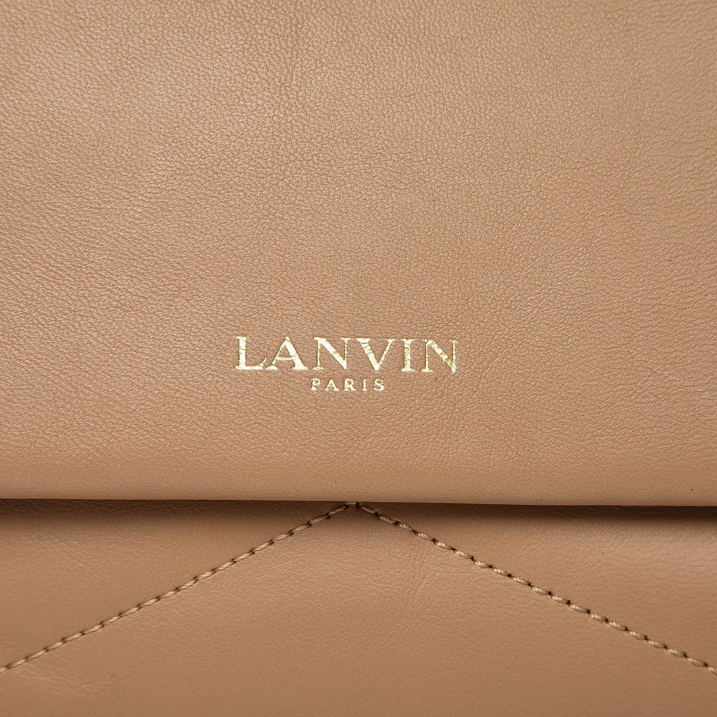 Lambskin Quilted Medium Sugar Flap Shoulder Bag Sand
