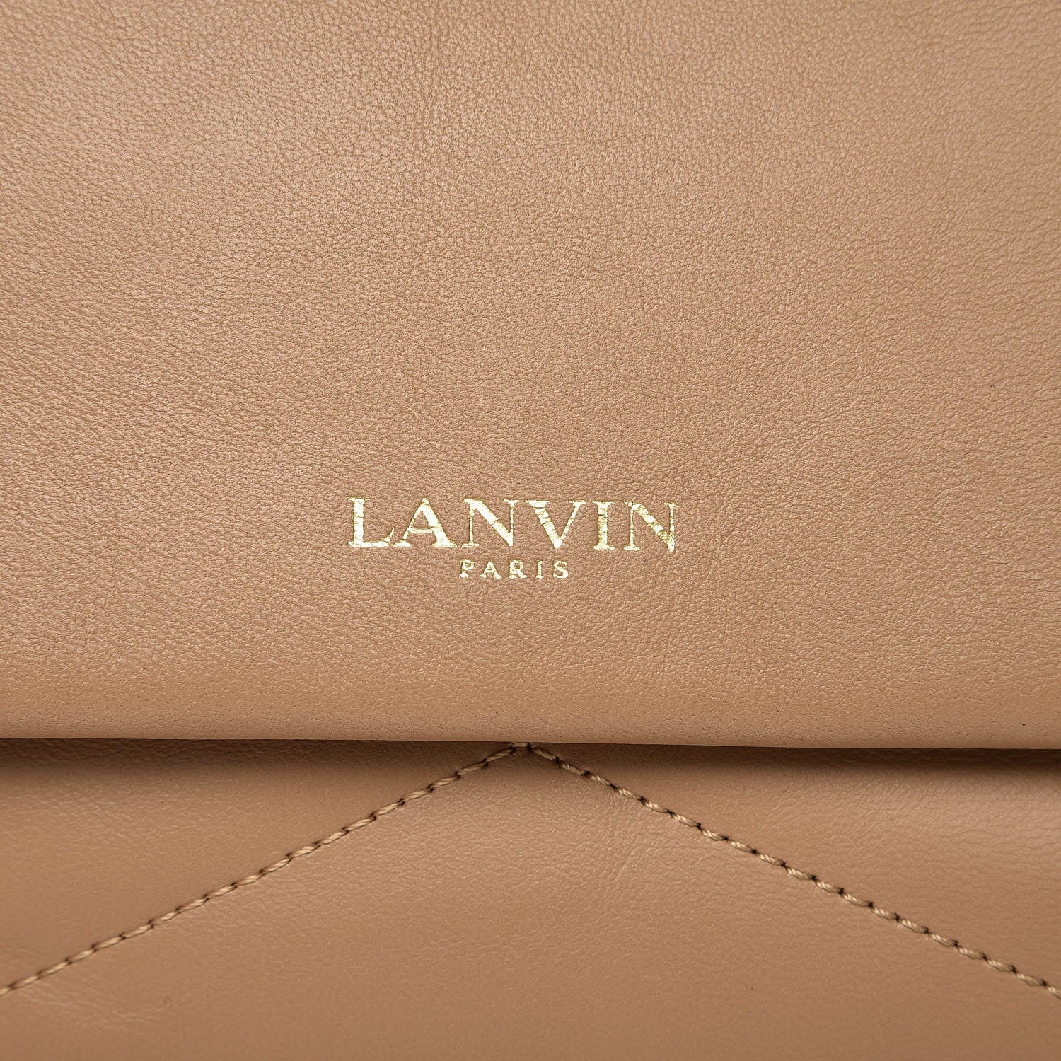 Lanvin Lambskin Quilted Medium Sugar Flap Shoulder Bag Sand 10 of 10