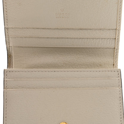 Gucci GG Supreme Monogram Web Queen Margaret Card Case Wallet Beige Mystic White 5 of 16