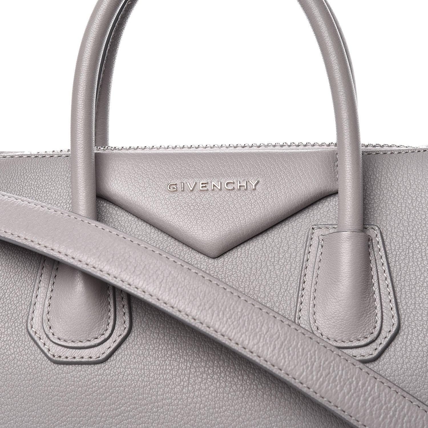 Givenchy Sugar Goatskin Small Antigona Pearl Grey 10 of 13