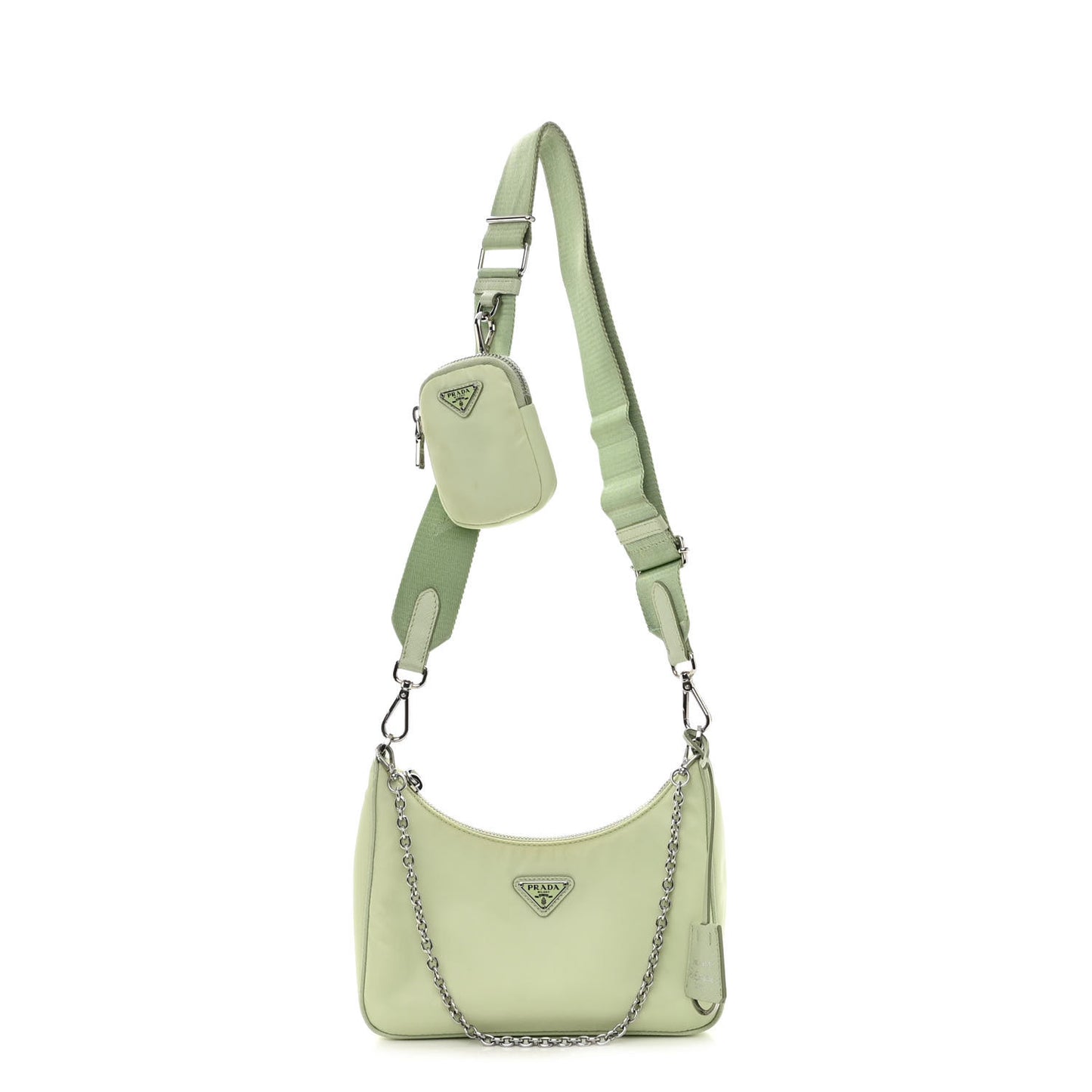 Re-Nylon Saffiano Re-Edition 2005 Shoulder Bag Acqua