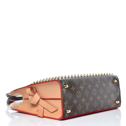 Louis Vuitton Monogram Calf Hair Spikes Iconoclasts Christian Louboutin Tote Red 4 of 14