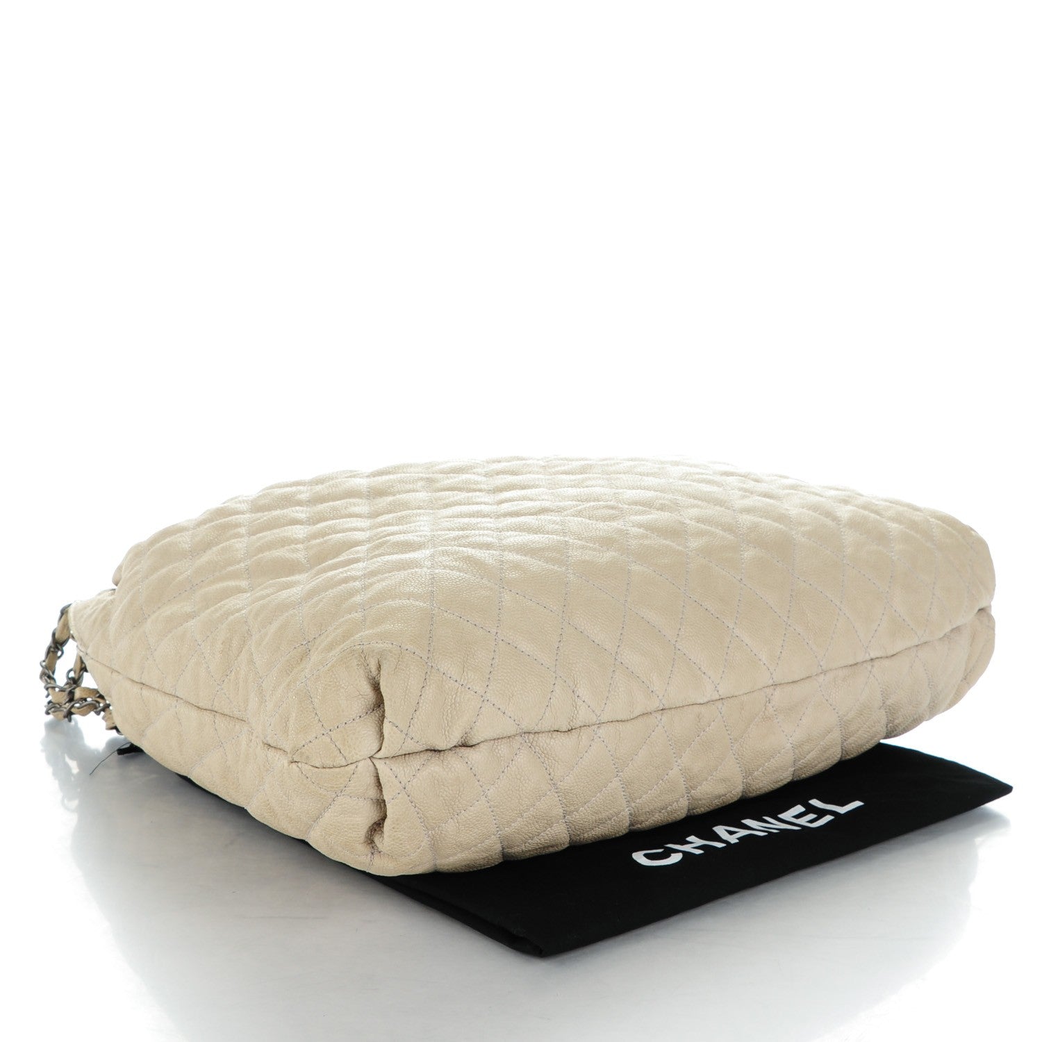 Chanel Caviar Quilted Large Elastic Tote Gray 4 of 8