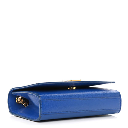 Saint Laurent Grain De Poudre Small Classic Monogram Kate Satchel Royal Blue 4 of 12