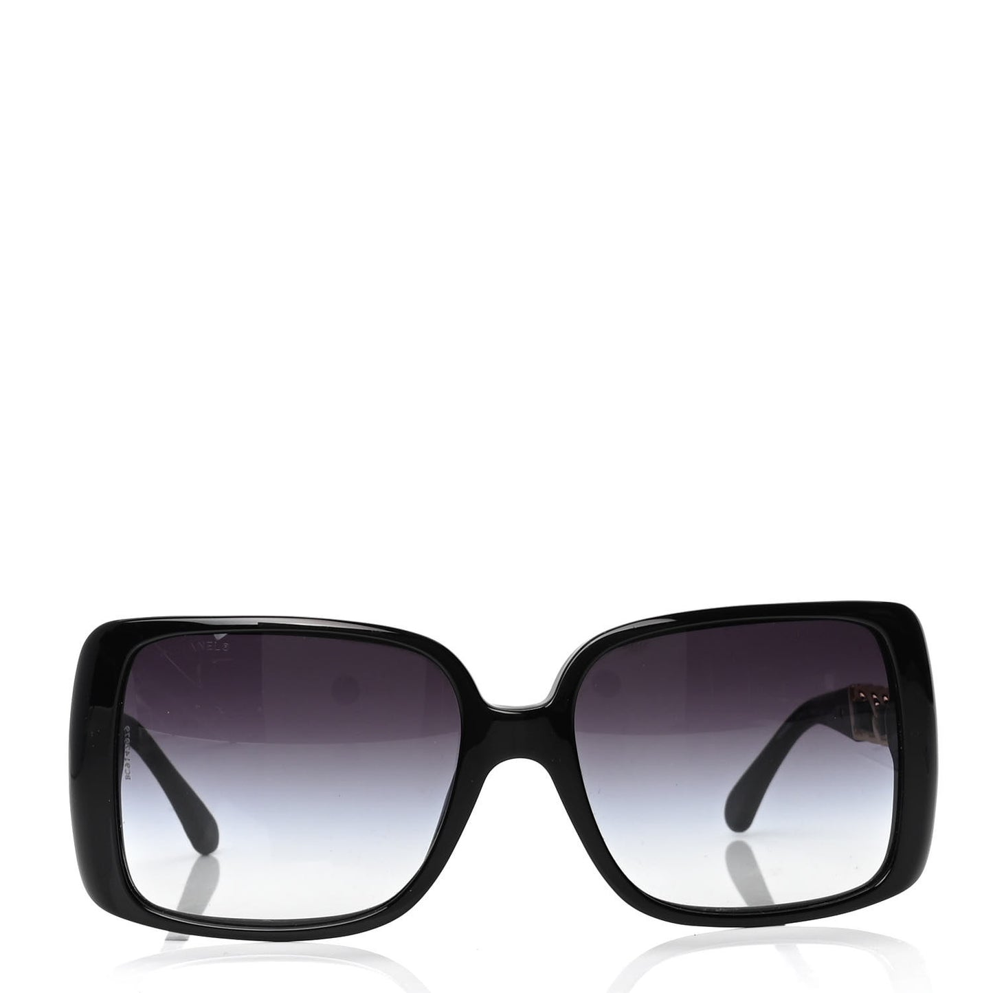 Acetate Chain Sunglasses 5208-Q Black