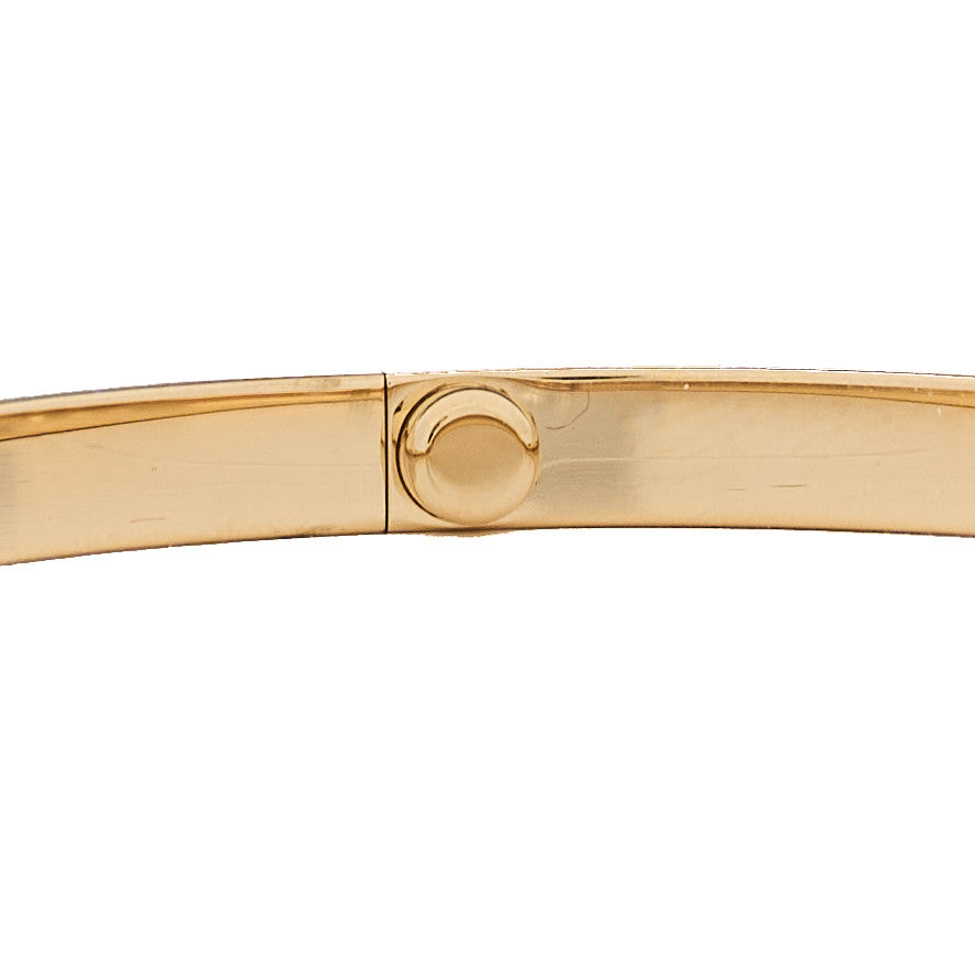 18K Yellow Gold Diamond Small LOVE Paved Bracelet 15