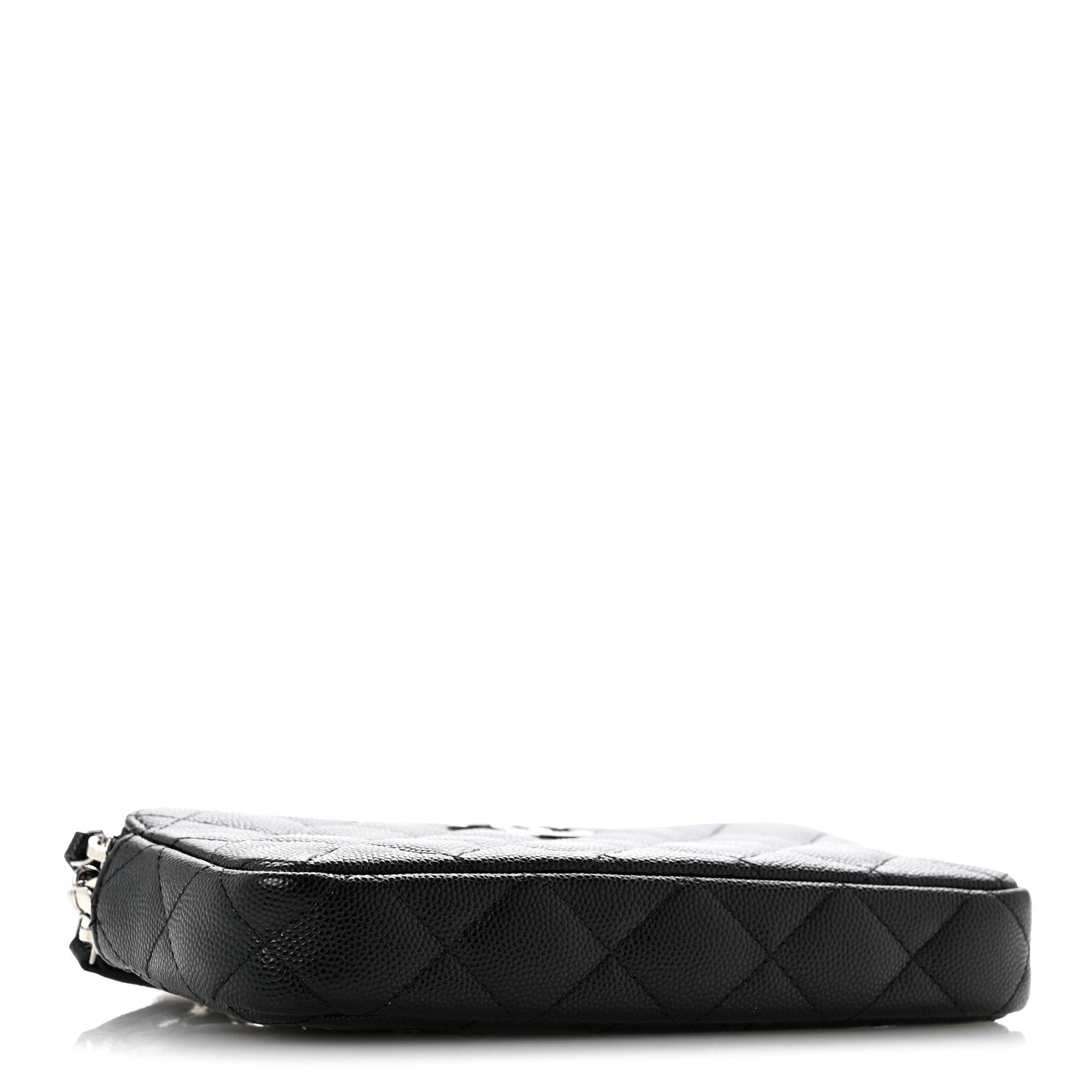 Chanel Caviar Quilted Logo Small Clutch With Chain Black 4 of 13