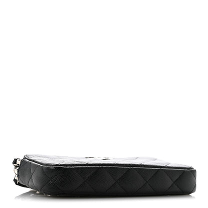 Chanel Caviar Quilted Logo Small Clutch With Chain Black 4 of 13