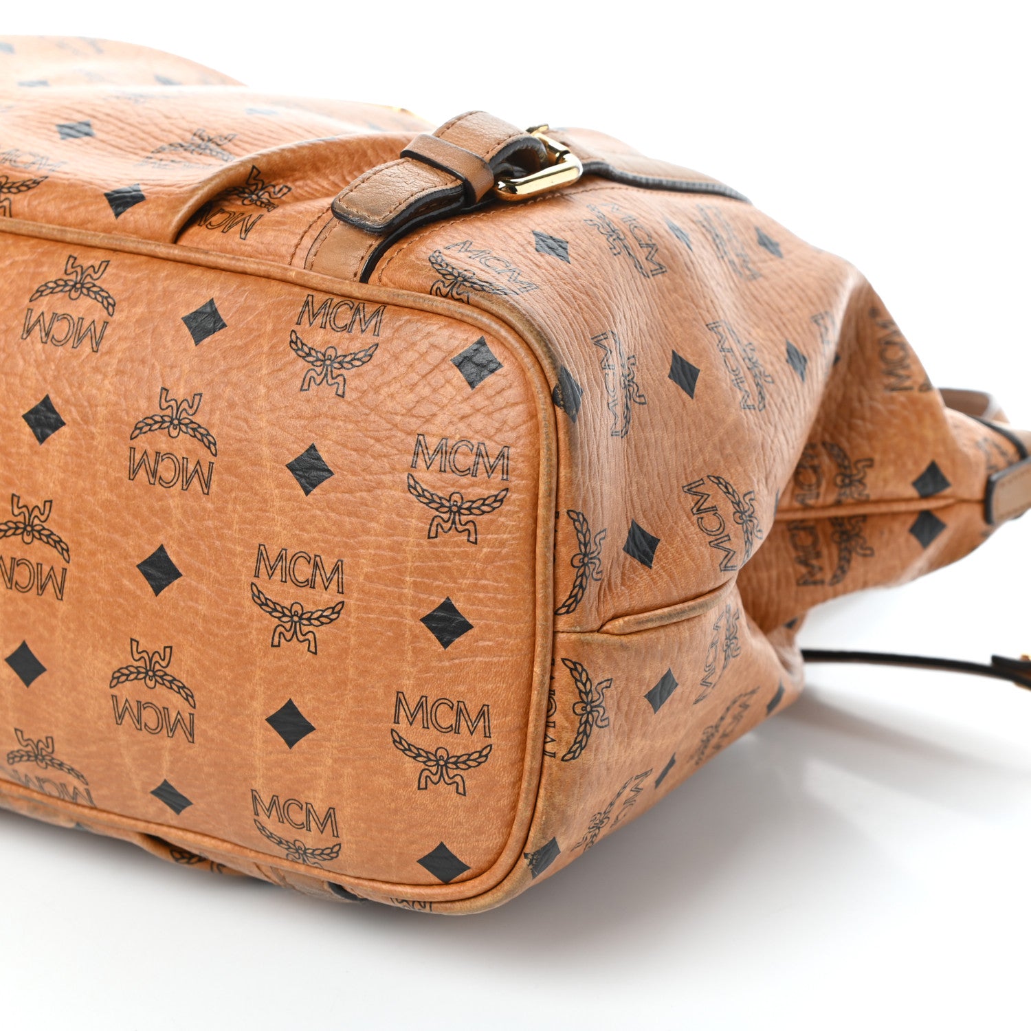 MCM Visetos Medium Essentials Shopper Tote Cognac 11 of 15