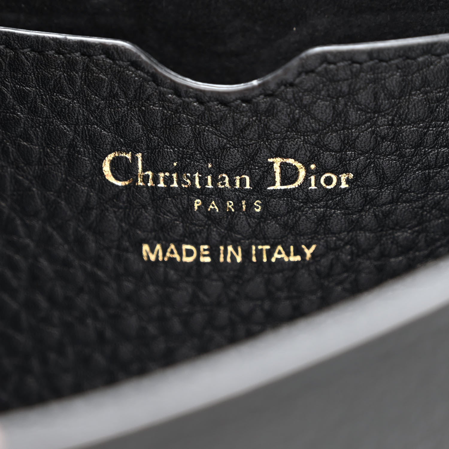 Christian Dior Grained Calfskin Medium Bobby Flap Navy Blue 6 of 12