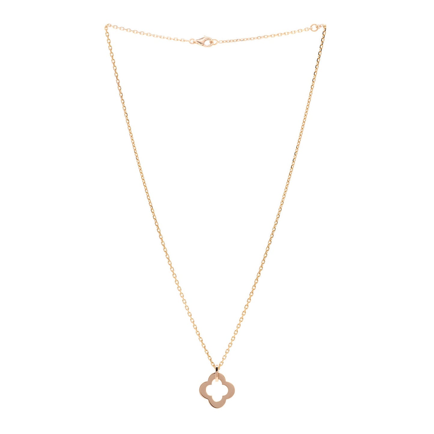 18K Rose Gold Byzantine Alhambra Pendant Necklace