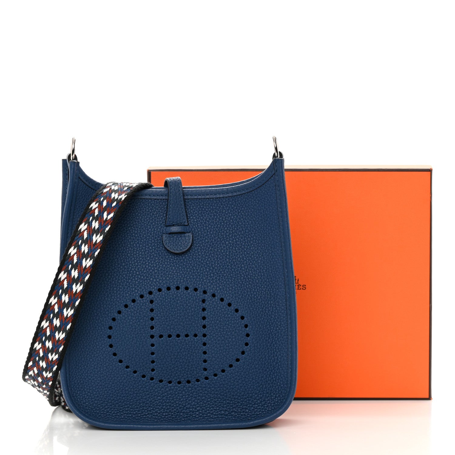 Hermes Taurillon Clemence Zigzag Evelyne TPM Deep Bleu Bleu Zellige Indigo Black 11 of 11