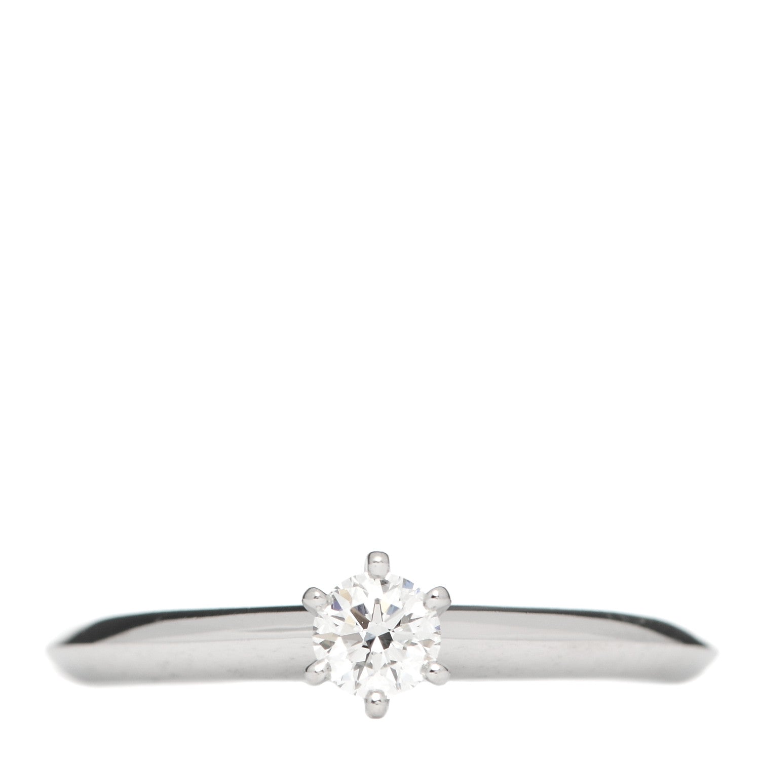 Tiffany Platinum Diamond .19ct Solitaire Engagement Ring 52 6 1 of 6