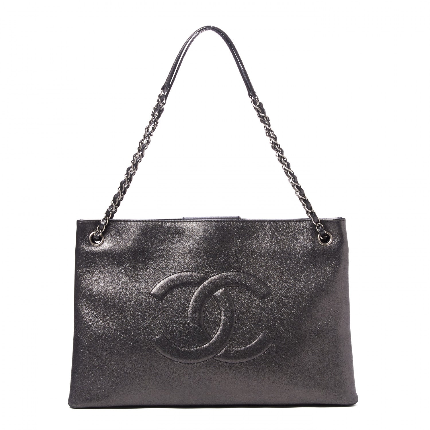 Chanel Iridescent Calfskin CC East West Shopping Tote Grey 1 of 9