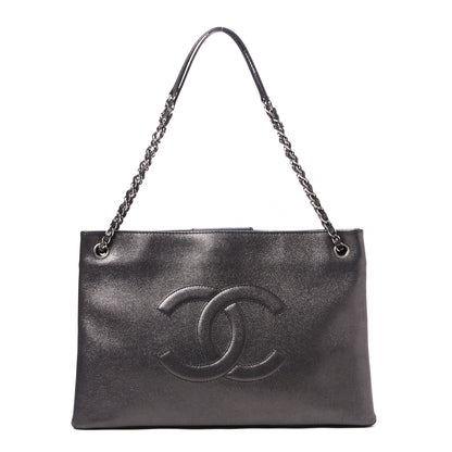Chanel Iridescent Calfskin CC East West Shopping Tote Grey 1 of 9