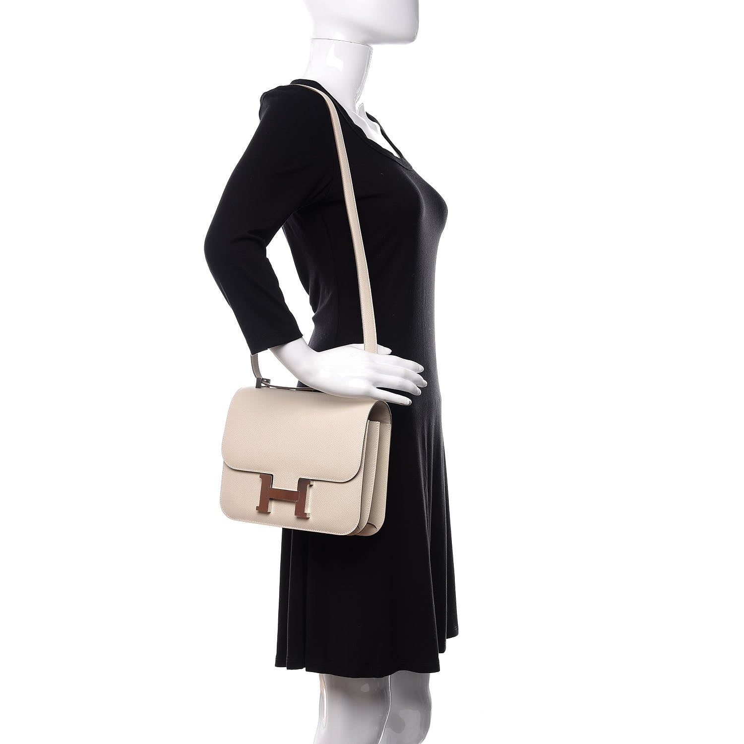 Hermes Epsom Constance 24 Craie 2 of 11