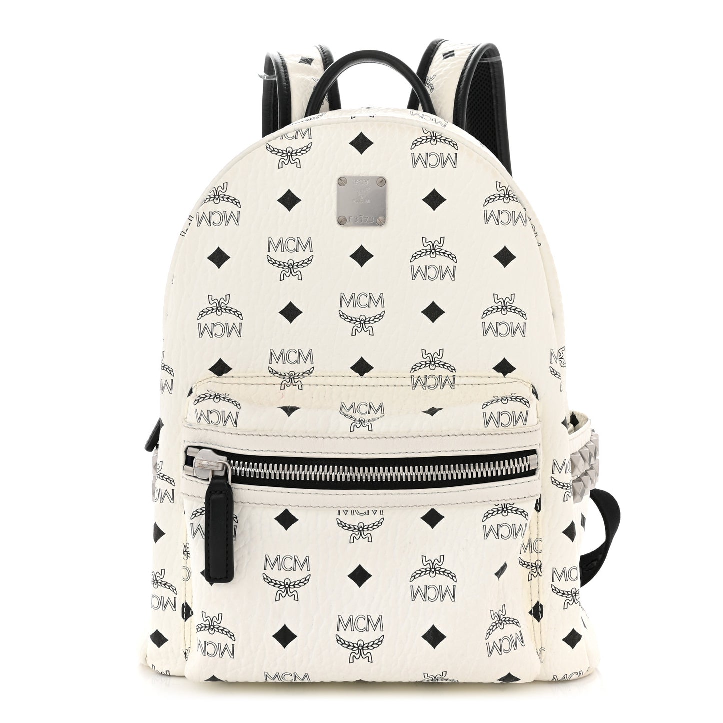 Visetos Small Side Stud Stark Backpack White